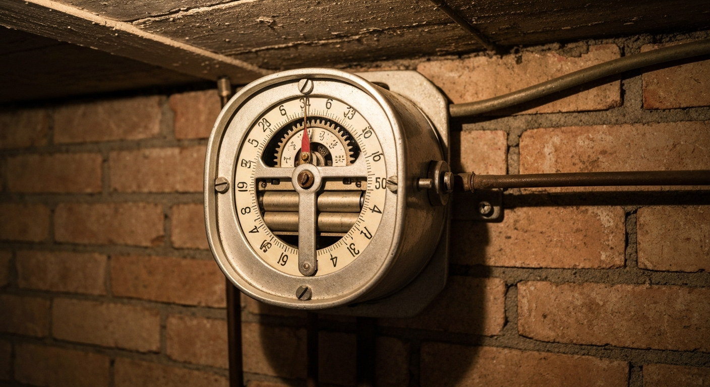 Gasmeter met telwerk