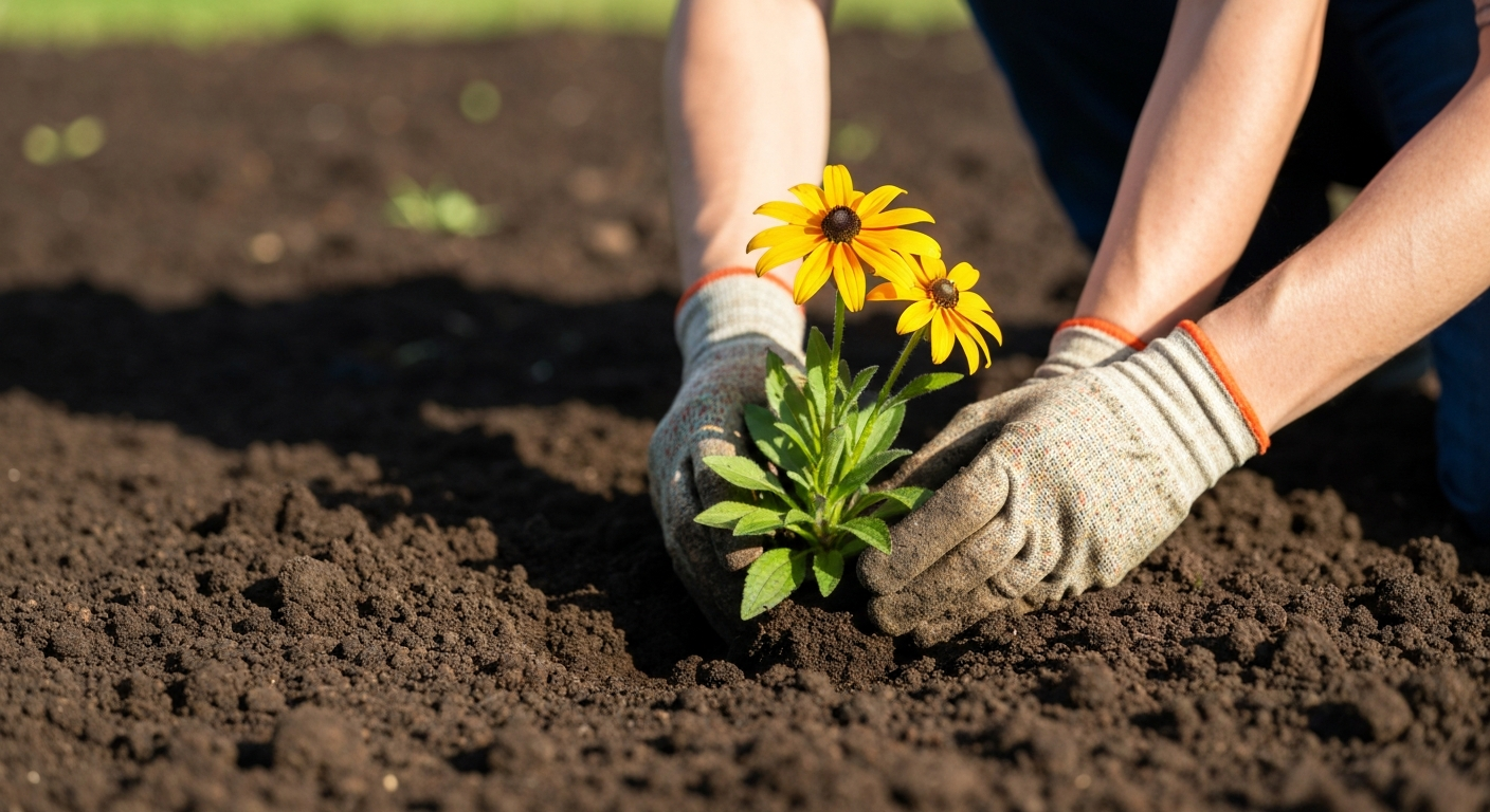 Sering in bloei in een voortuin