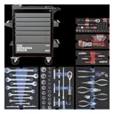 Workshop trolley - 7 drawers, equipped with 6 modules, 103 pieces