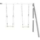 Double swing gray wall mount / white