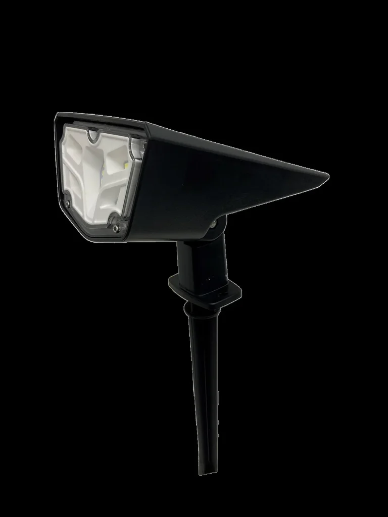 LED solar outdoor light in black