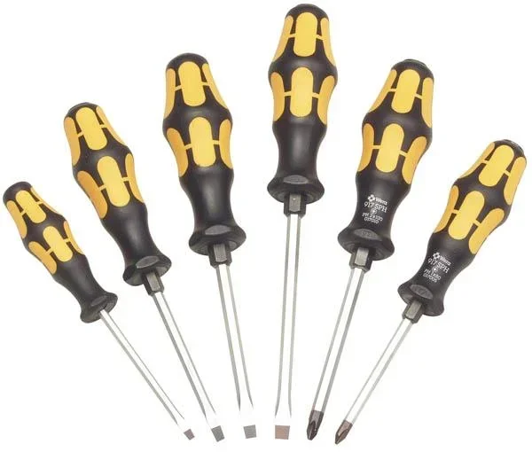 Screwdriver set 6-piece, SL + PH