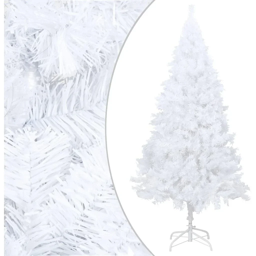Christmas tree with thick branches 240 cm PVC white