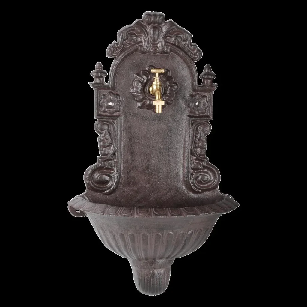Cast iron wall fountain