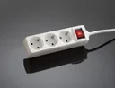 3-way power strip, white