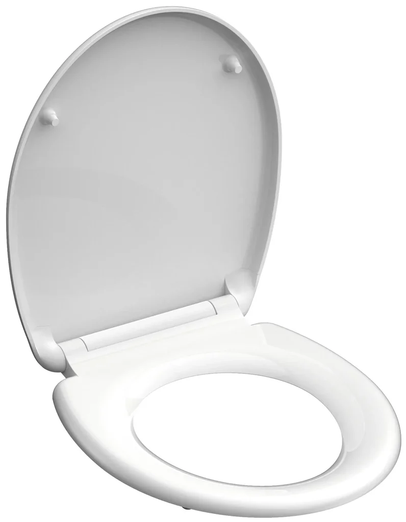 Duroplast toilet seat WHITE, with automatic lowering and quick release