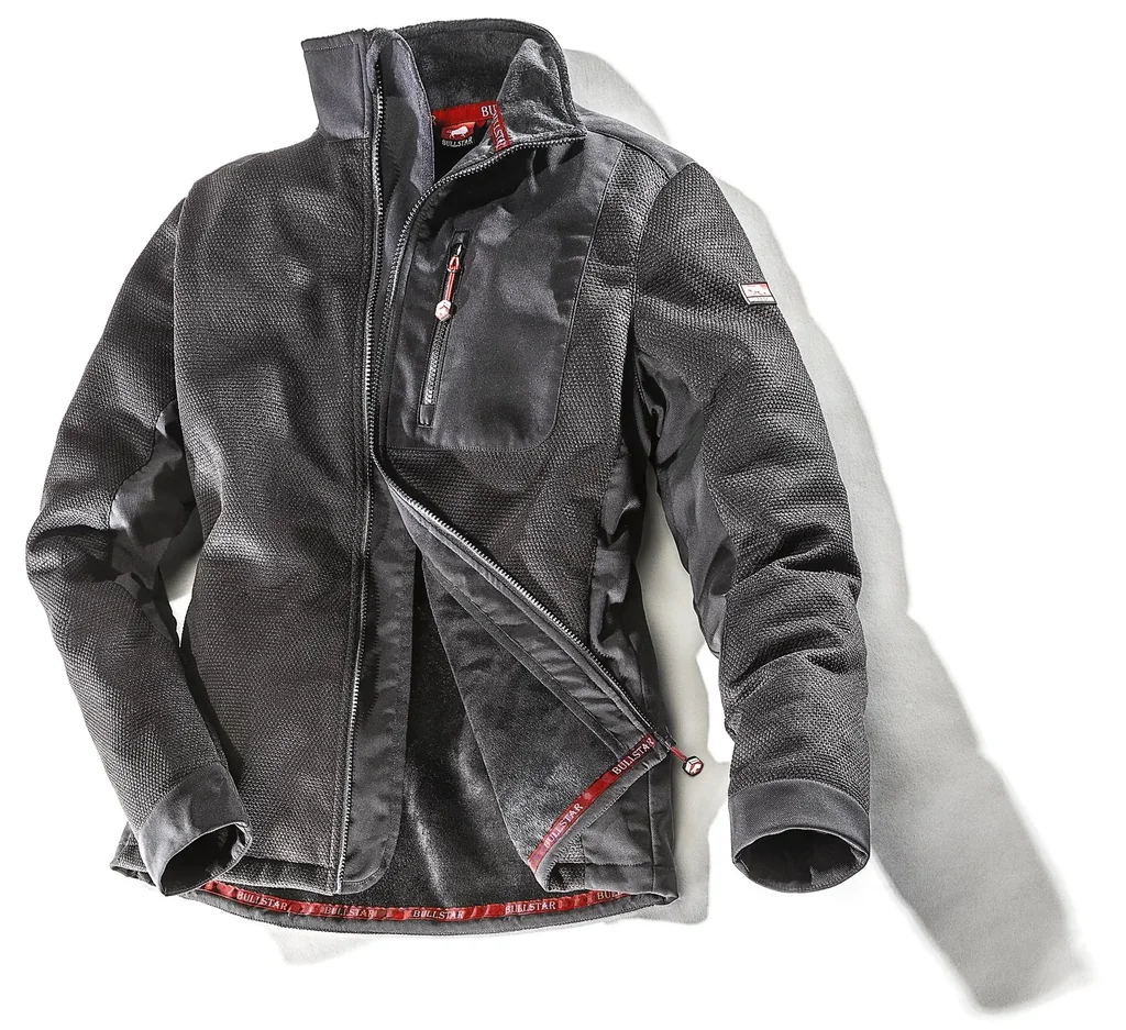BULLSTAR fleece jacket, black, size M