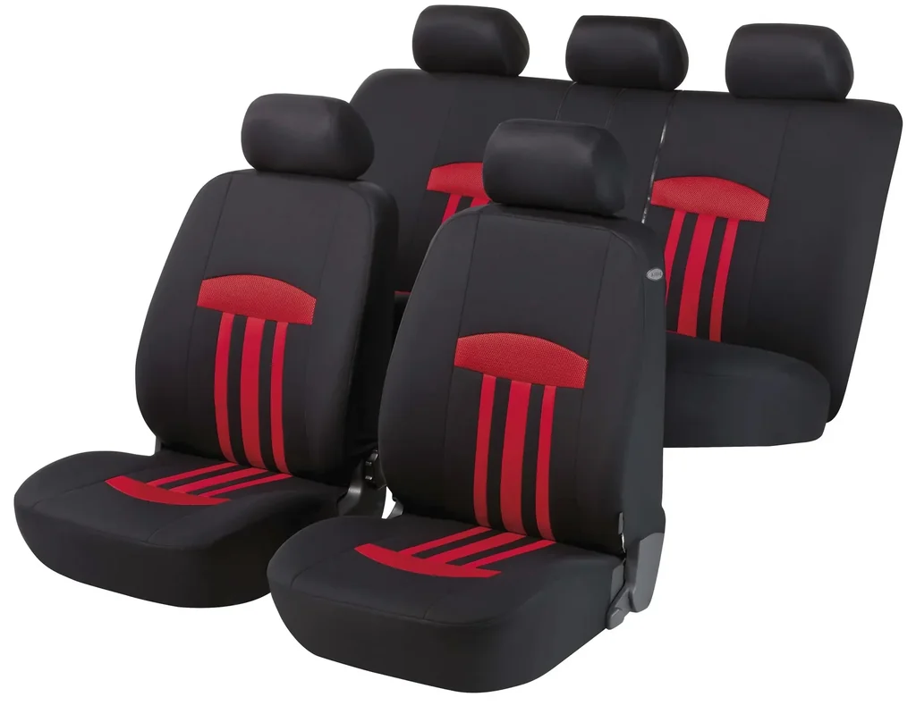 Car seat covers ZIPP-IT Basic Kent red with zipper system