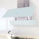 Extractor hood with touchscreen white 900 mm