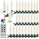 LED Christmas tree lights - Christmas tree decorations - Set of 30 colored lights, remote controlled