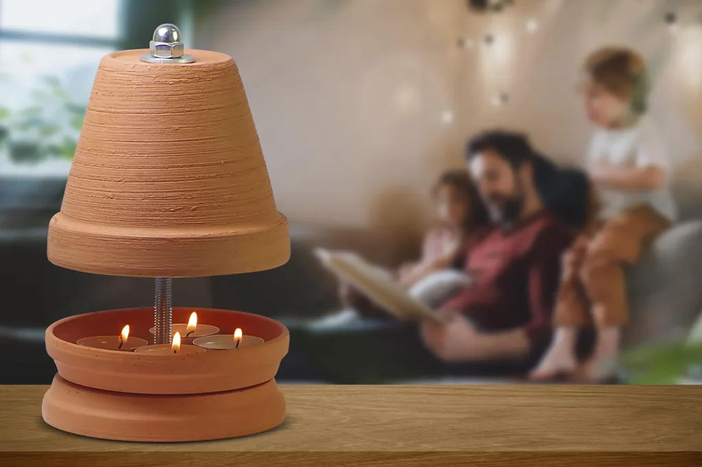 Tealight heater including 4 tealights