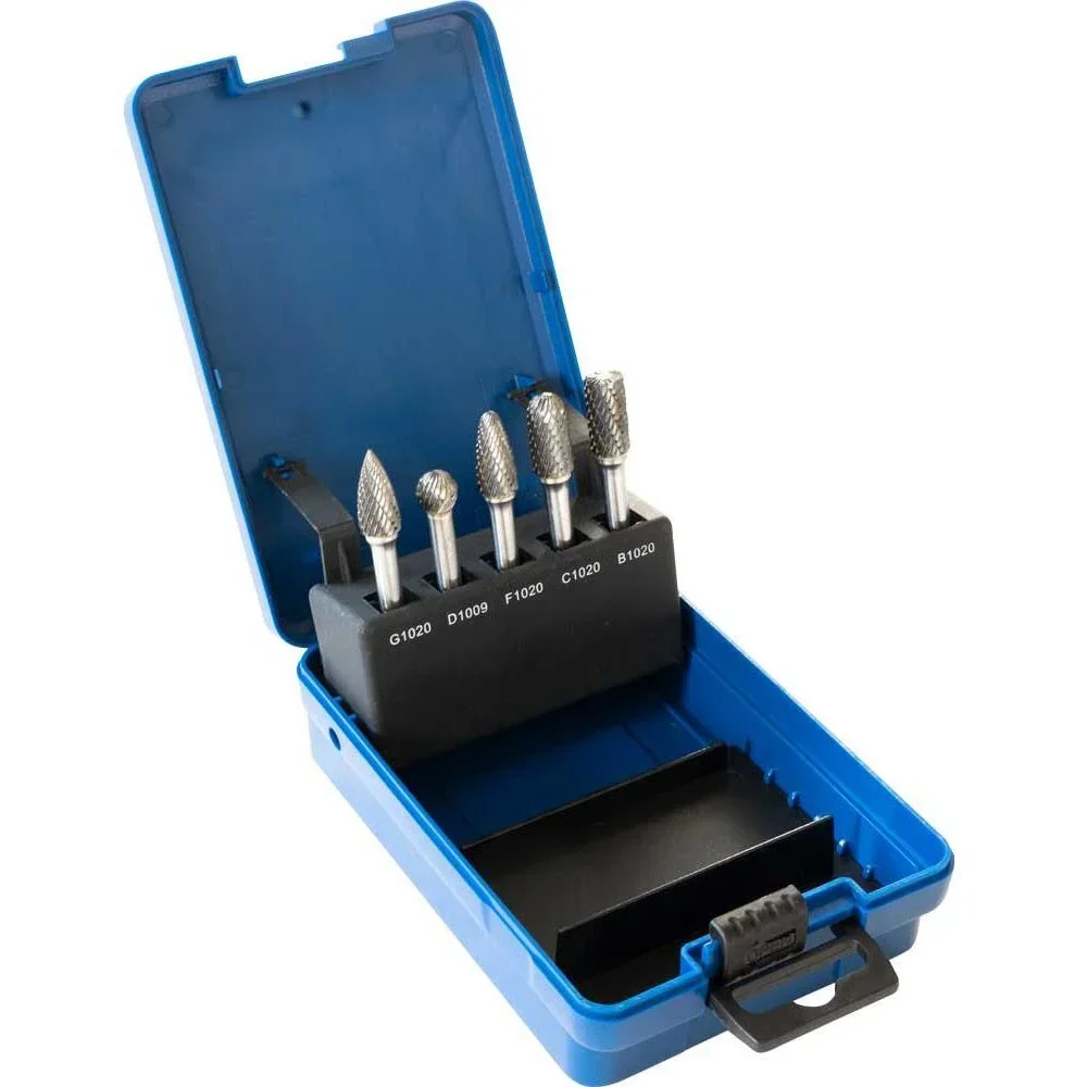 Carbide cutter set - 5 pieces - in a case - Ø6 mm