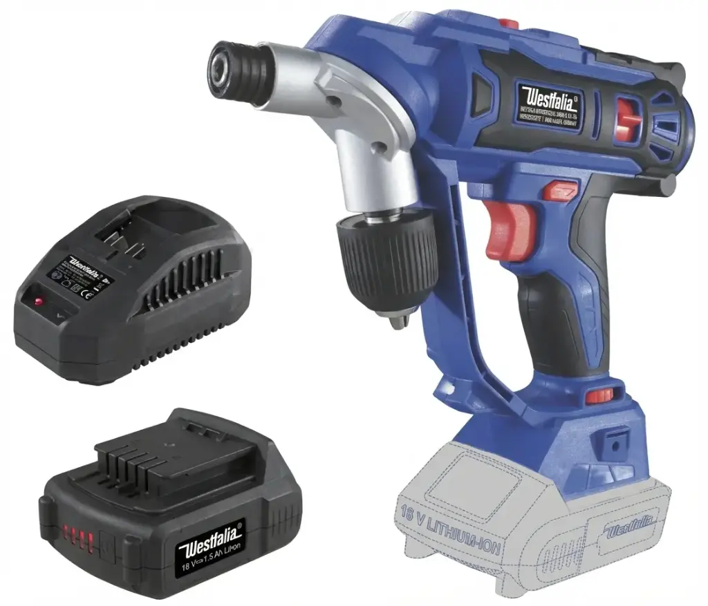 Accu-boormachine Twin Drill 18 V Li-Ion ATD18 + Accu 18 V Li-Ion 1,5 Ah + Lader ALG 18 V Li-Ion, 2,4 Ah