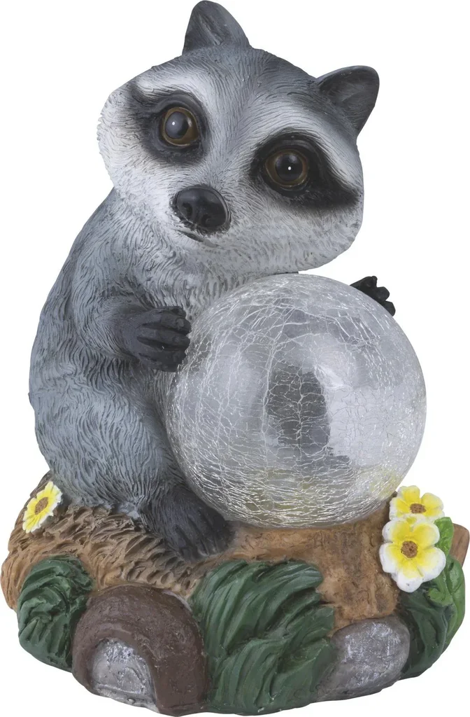 Solar LED light raccoon
