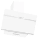 Wall hood 60 cm made of stainless steel and tempered glass white