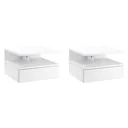 2-piece wall-mounted nightstands, bedside table, wall cabinet with drawer, floating design, bedroom nightstand, side table