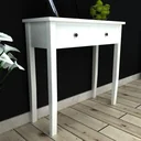 Side table with 2 drawers white