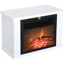 Electric fireplace flame effect and separate heating function