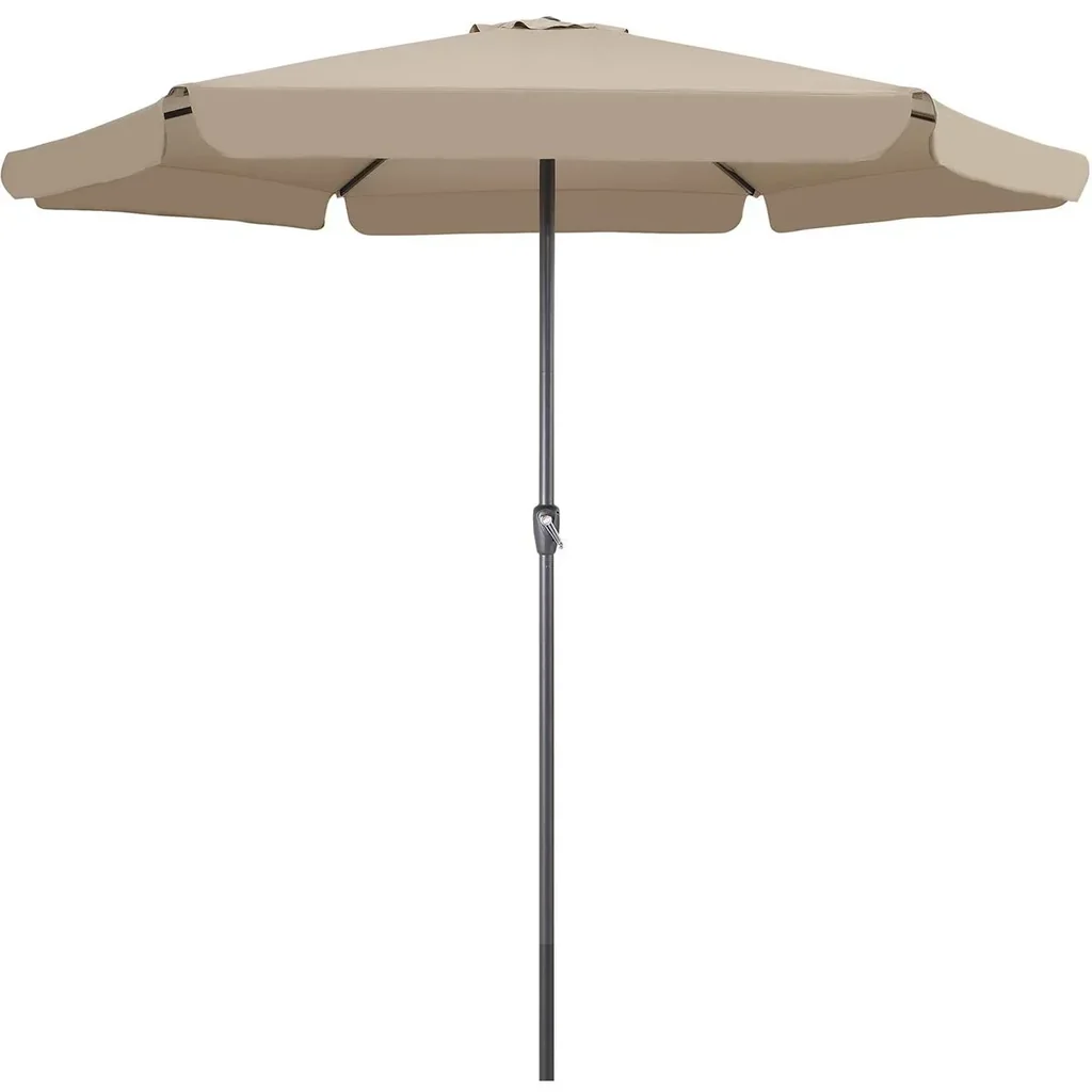 Aluminium XXL parasol - taupe - Ø330cm - 266cm high - water-repellent