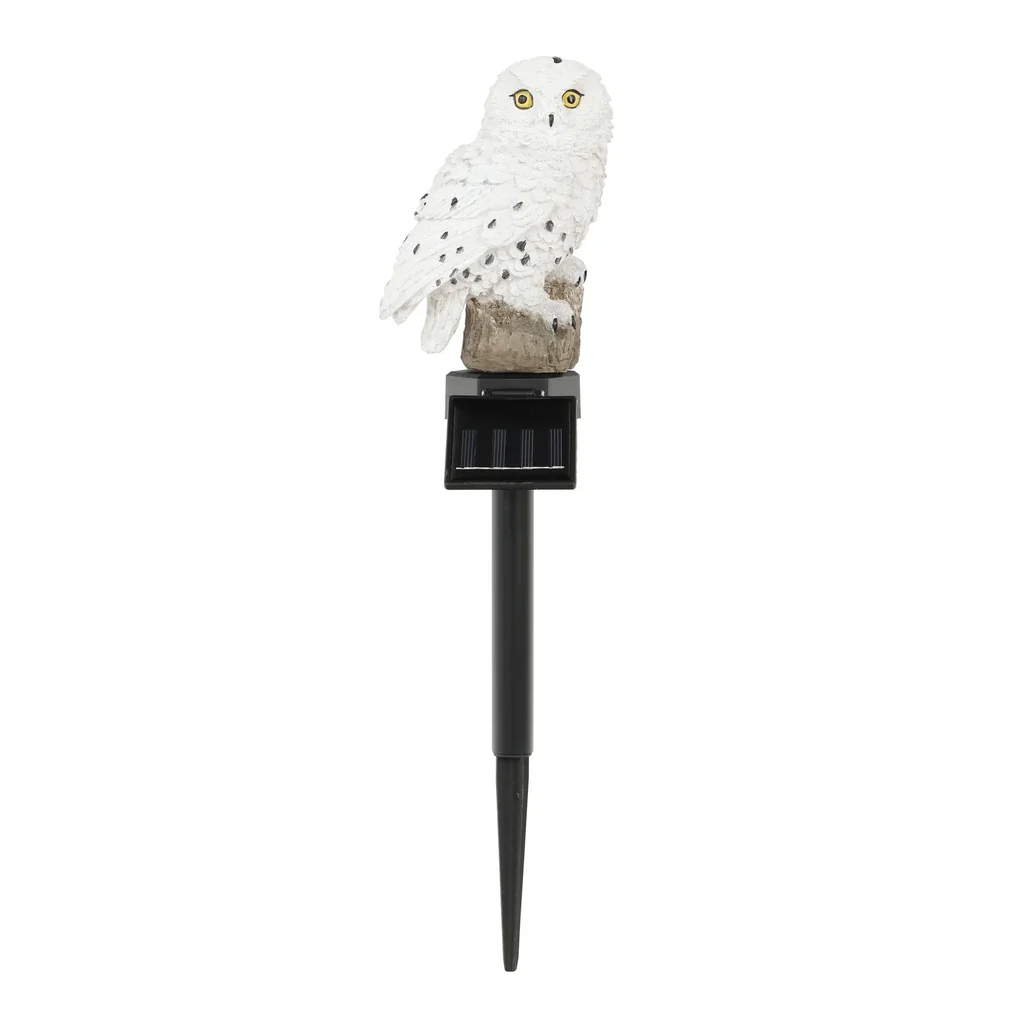 LED Solar Snowy Owl Garden Stake