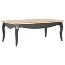 Coffee table 110x60x40 cm solid pine black and brown