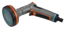 Comfort shower for flowerbeds, impulse trigger with locking function