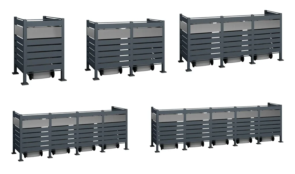 Garbage can cover Planum 1-box, 120 cm, anthracite