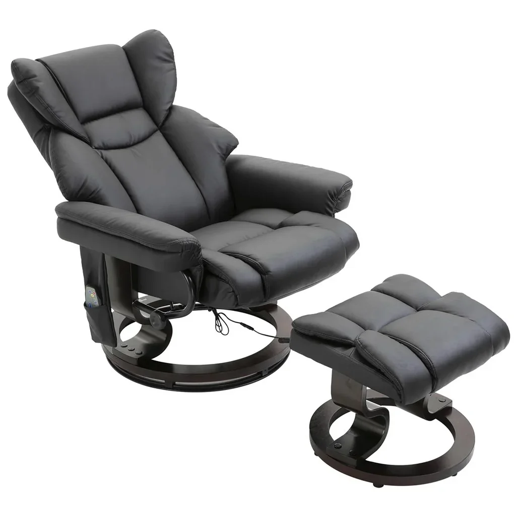 Massage chair with footstool heating function