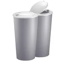Double bucket for waste separation - plastic grey 2x25L
