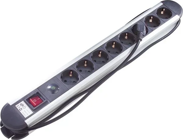 Aluminum power strip 6-way
