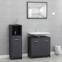 3-piece bathroom furniture set made of chipboard grey