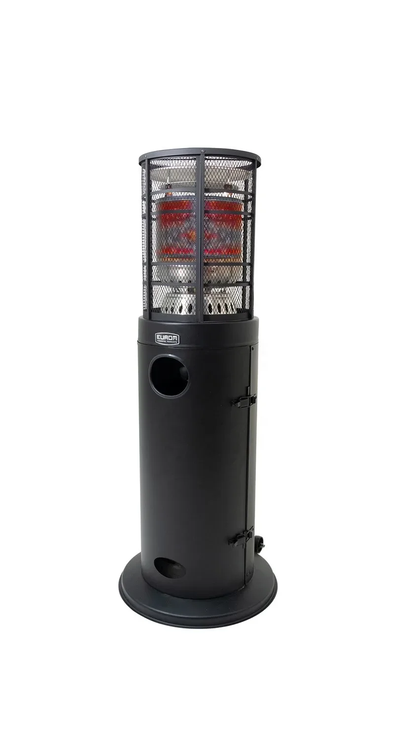 Terrasverwarmer gas, terrasheater gas, terrasverwarming op gas - Modell Area Loungeheater, met beschermrooster, metaal, zwart