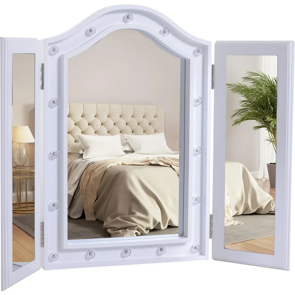 LED cosmetic mirror freestanding