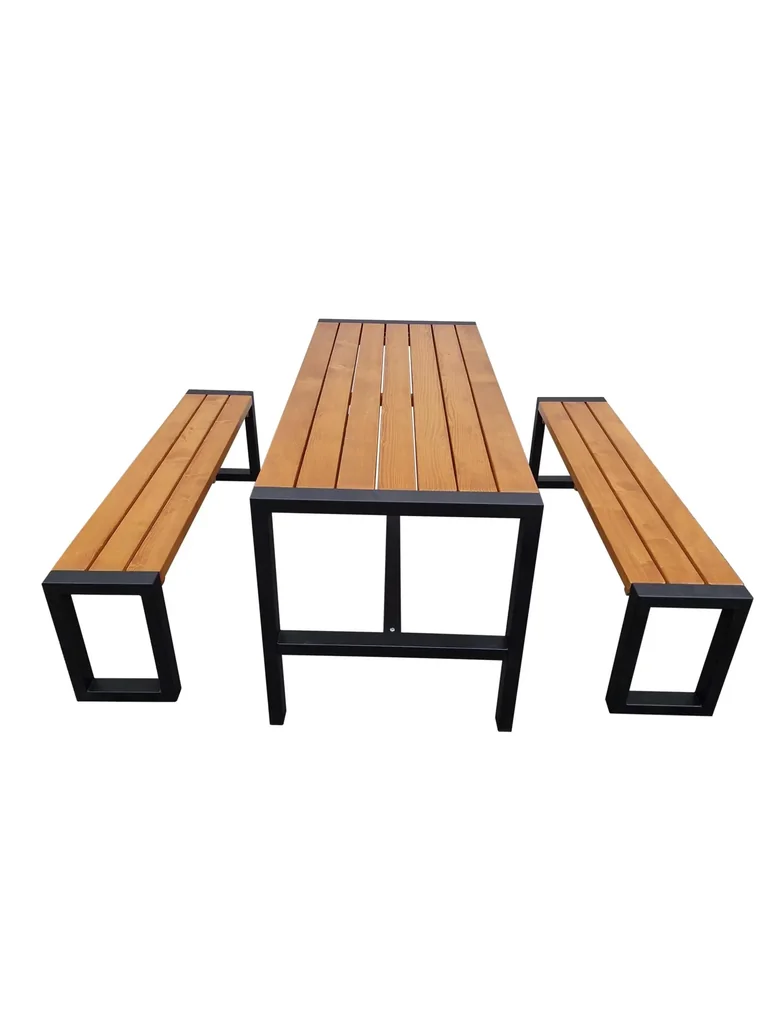 Sylt seating set, brown lacquered