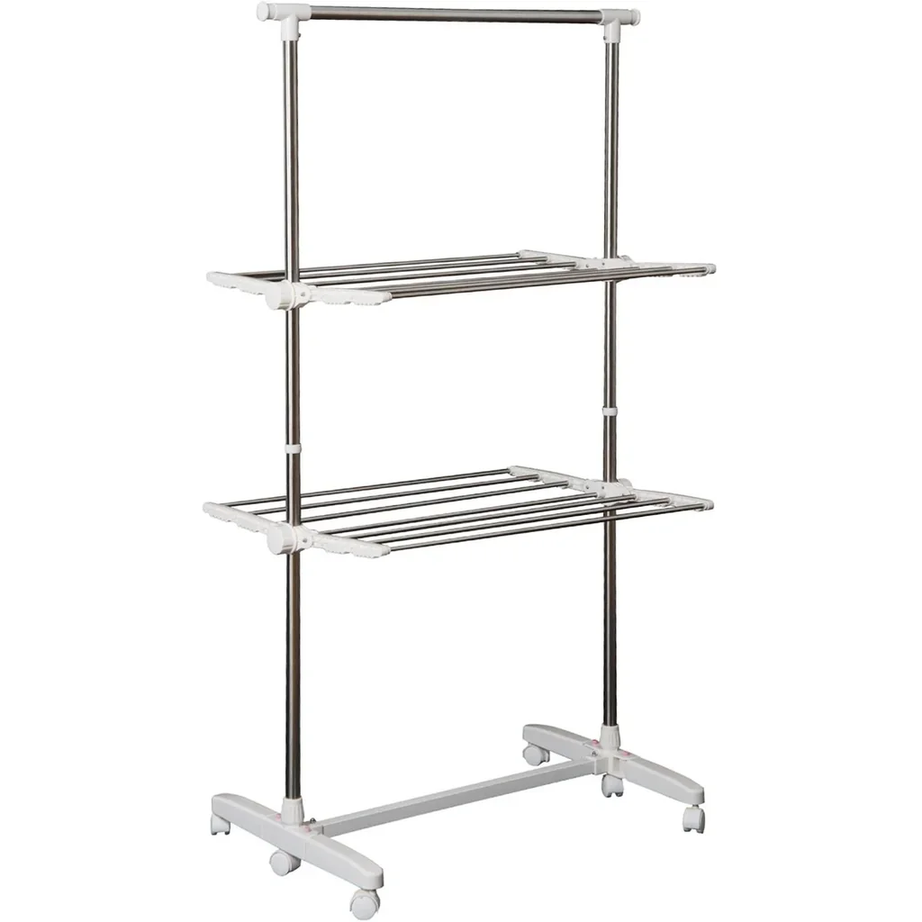 Clothes dryer clothes rack tower clothes rack with 2 levels