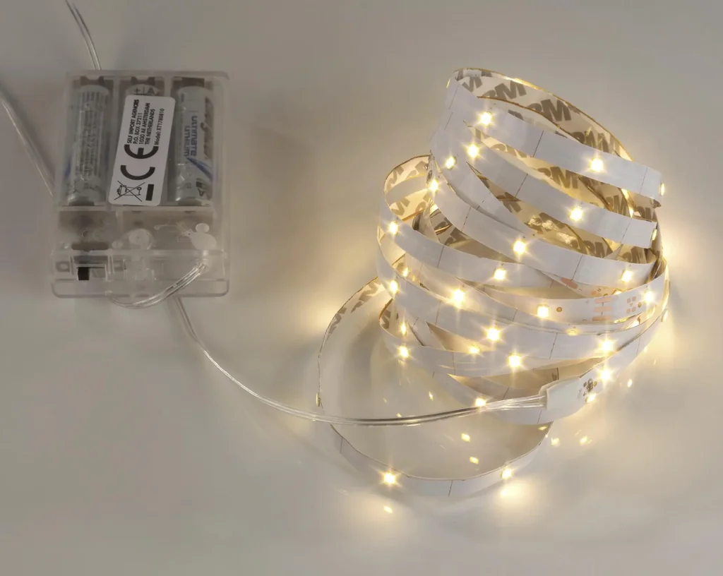 LED strip with 90 warm white LEDs