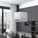 Stainless steel extractor hood, hanging with touch sensor LCD 37 cm