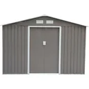 Metal tool shed / garden shed 277 x 191 x 192 cm, grey