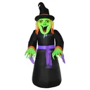 Inflatable witch cauldron figure air figure Halloween decoration with LED lighting polyester black 100 x 100 x 252 cm