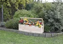 Cold frame with soil & foil