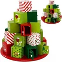 Wooden Advent Calendar - Green Red