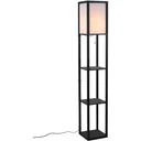 Floor lamp with shelves interior lighting floor lamp E27 up to 40W wood black 26 x 26 x 160 cm