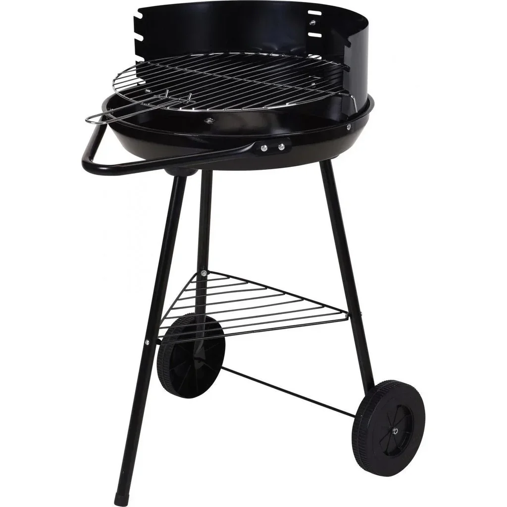 BBQ charcoal grill - Grill surface Ø 42 cm - Half open - Stainless steel