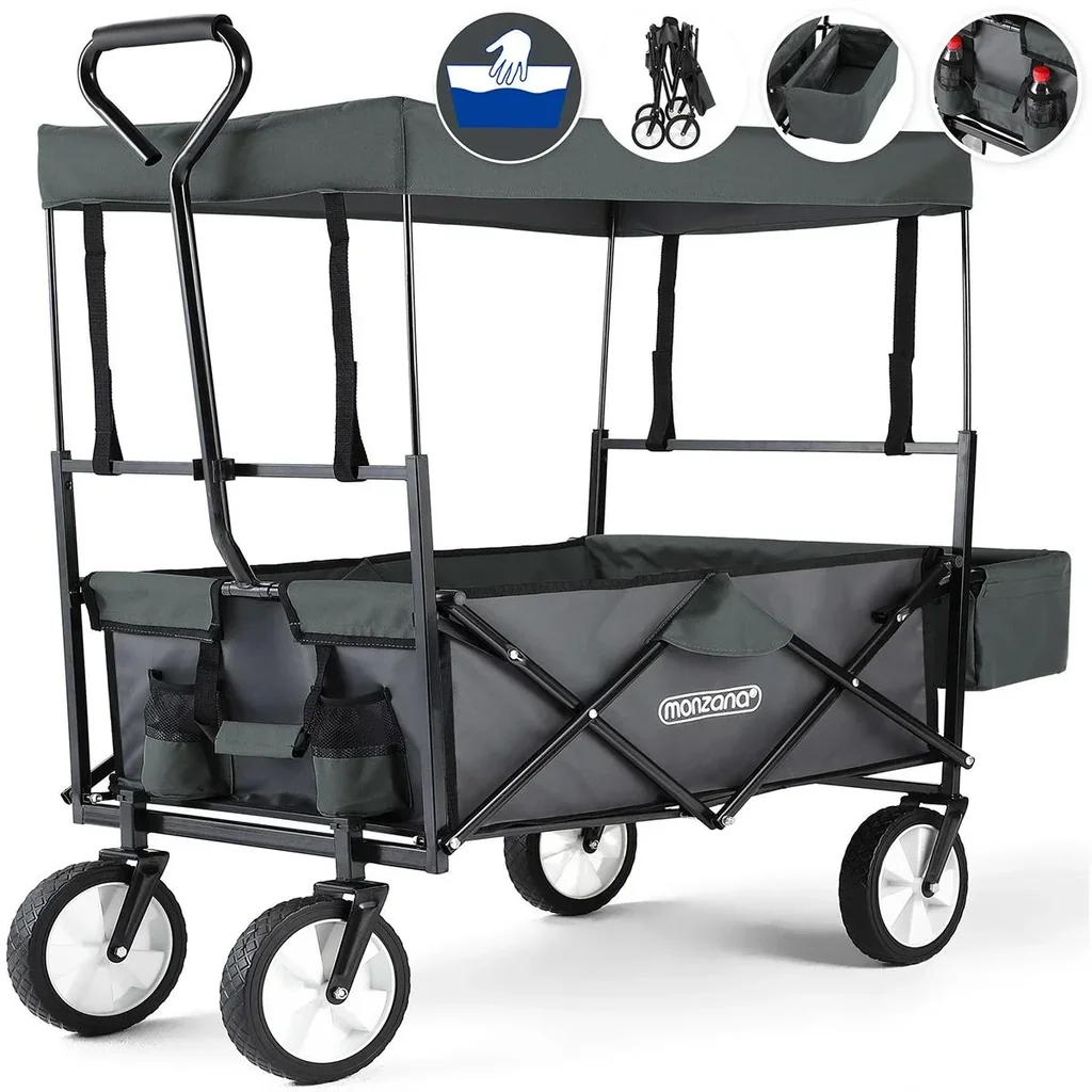Foldable caravan - With roof - Grey