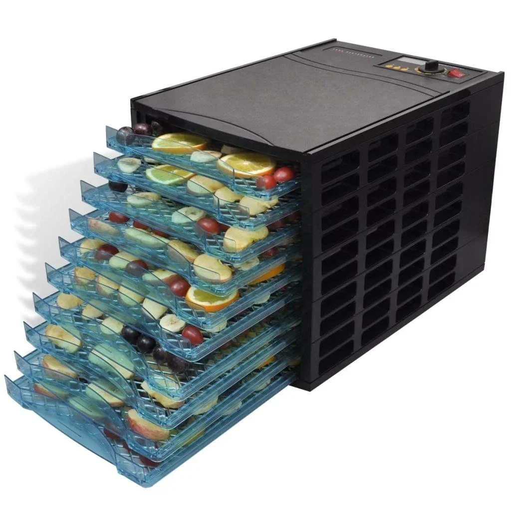Food dryer with 10 square trays