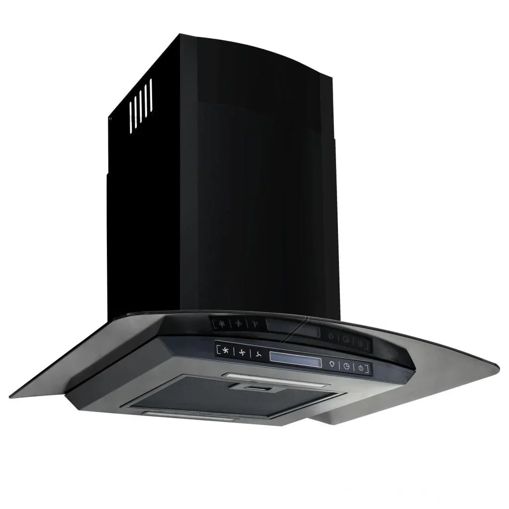 Wall hood 756 m³/h 60 cm stainless steel black