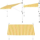 Clamp awning blue/white 200cm