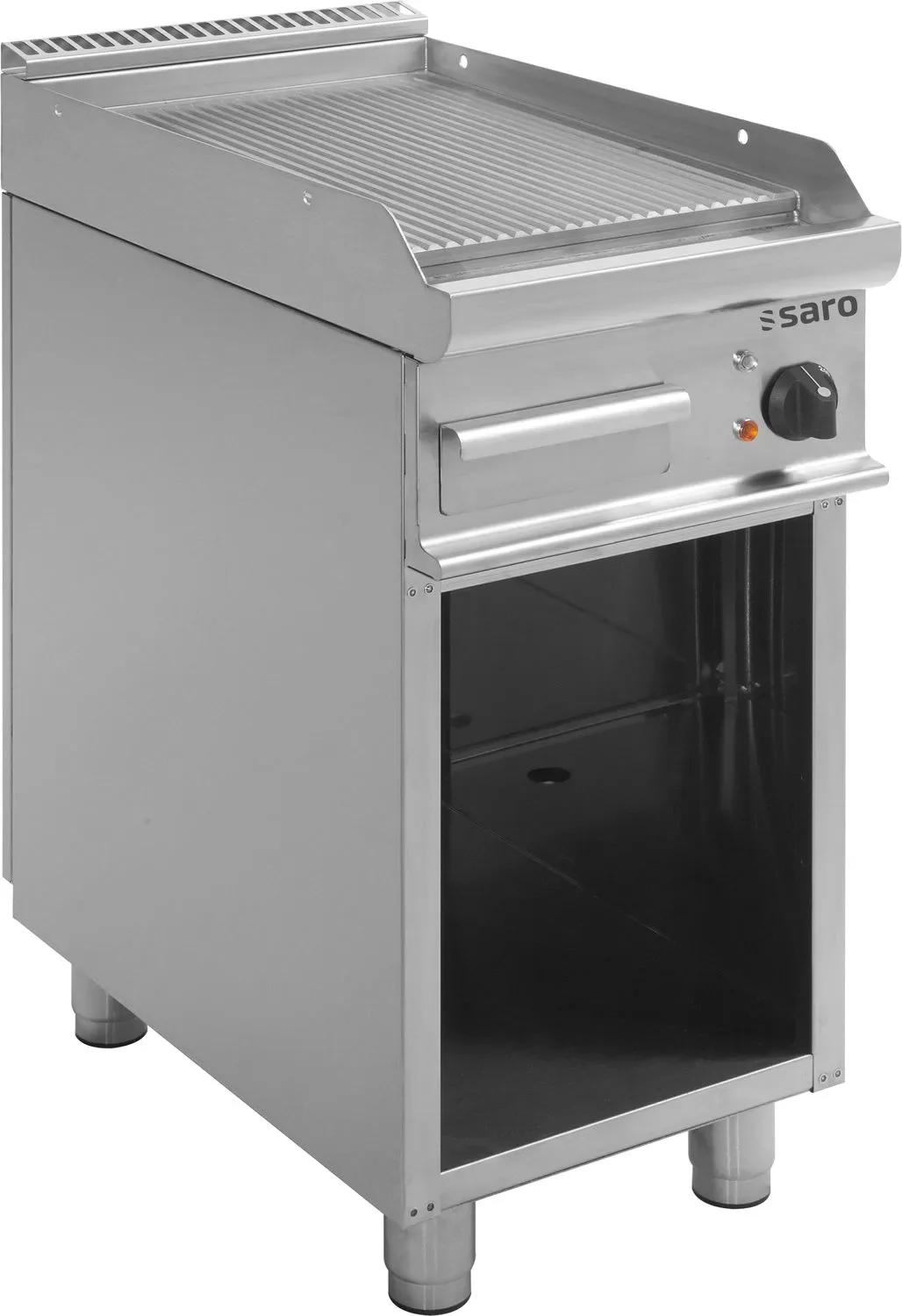 Saro Elektrische grillplaat, bakplaat met open bodem, Model E7/KTE1BAR, Professioneel, roestvrij staal