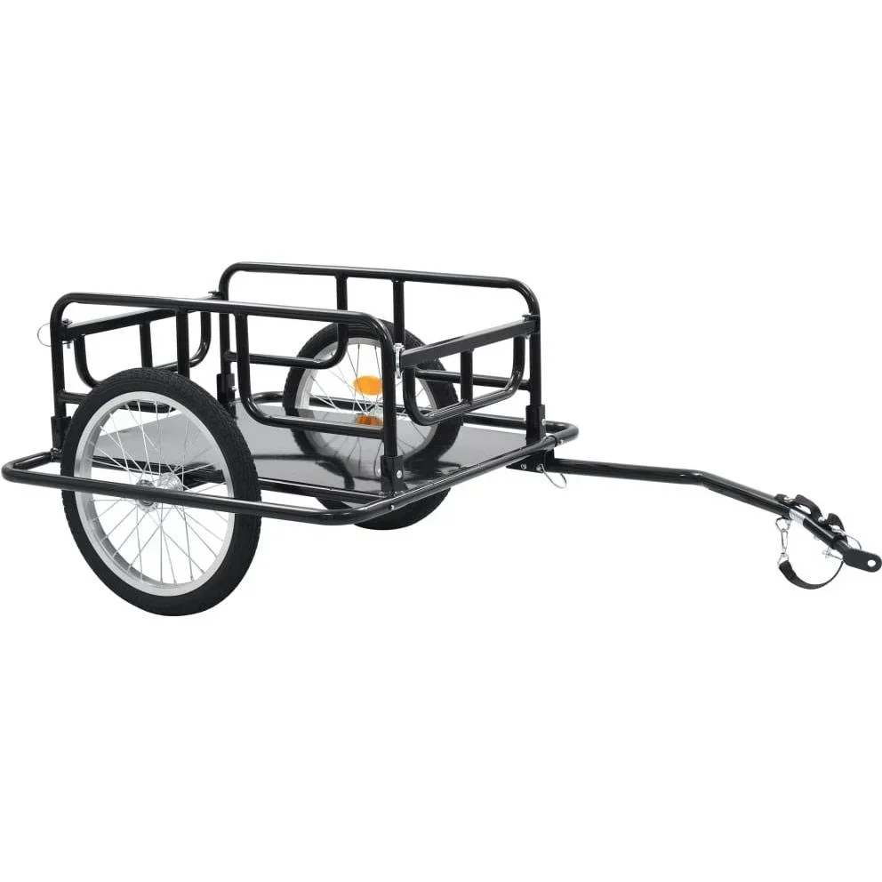 Bicycle trailer 130x73x48.5 cm steel black