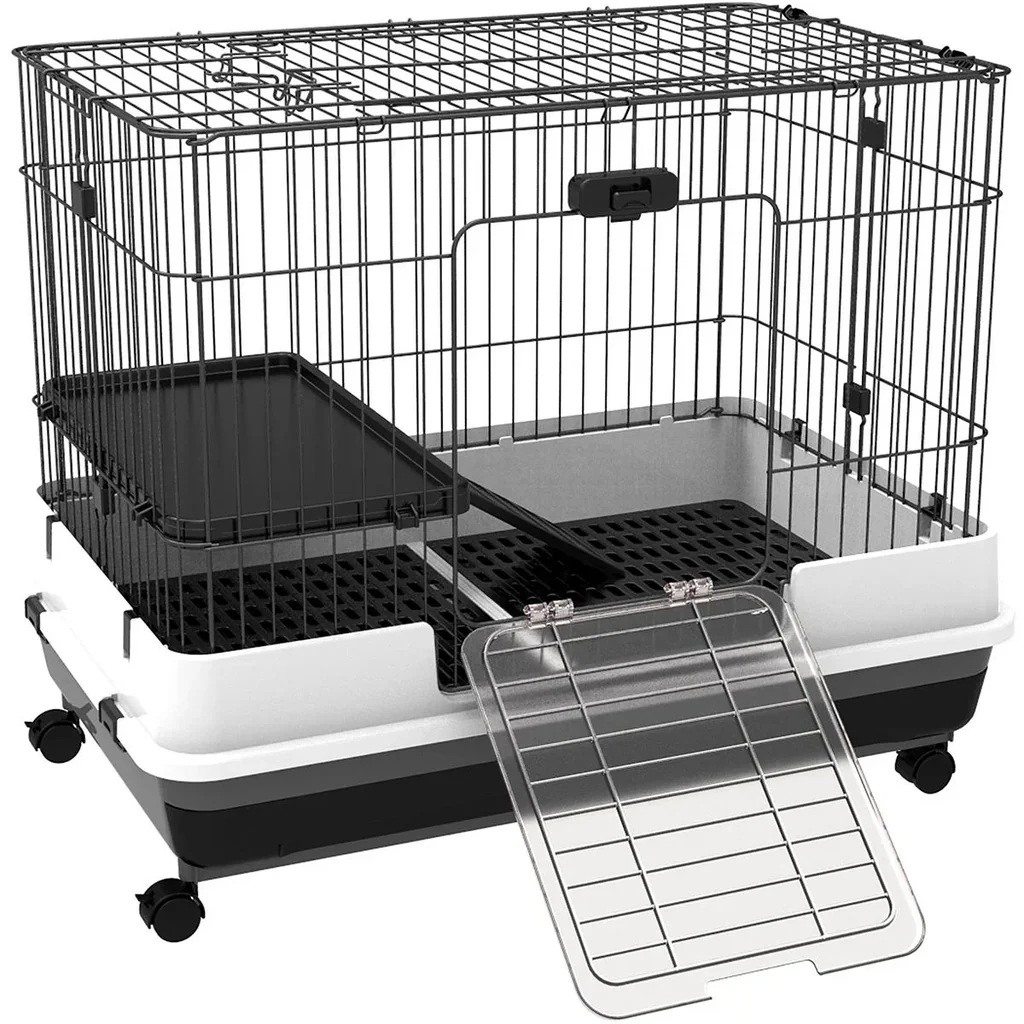 Rabbit cage with wheels